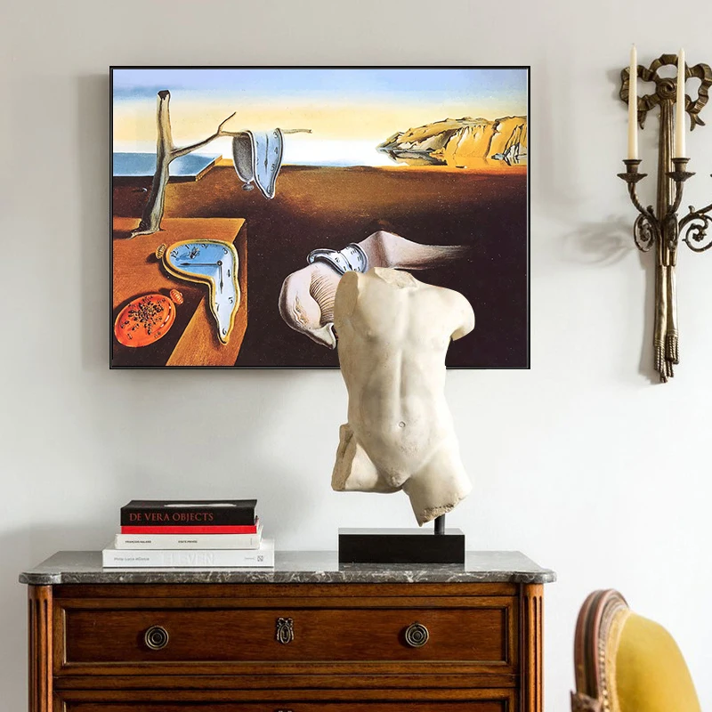 Salvador Dali Classic Art Masterpieces The Persistence of Memory Poster Canvas Painting Wall Pictures Living Room Home Decor