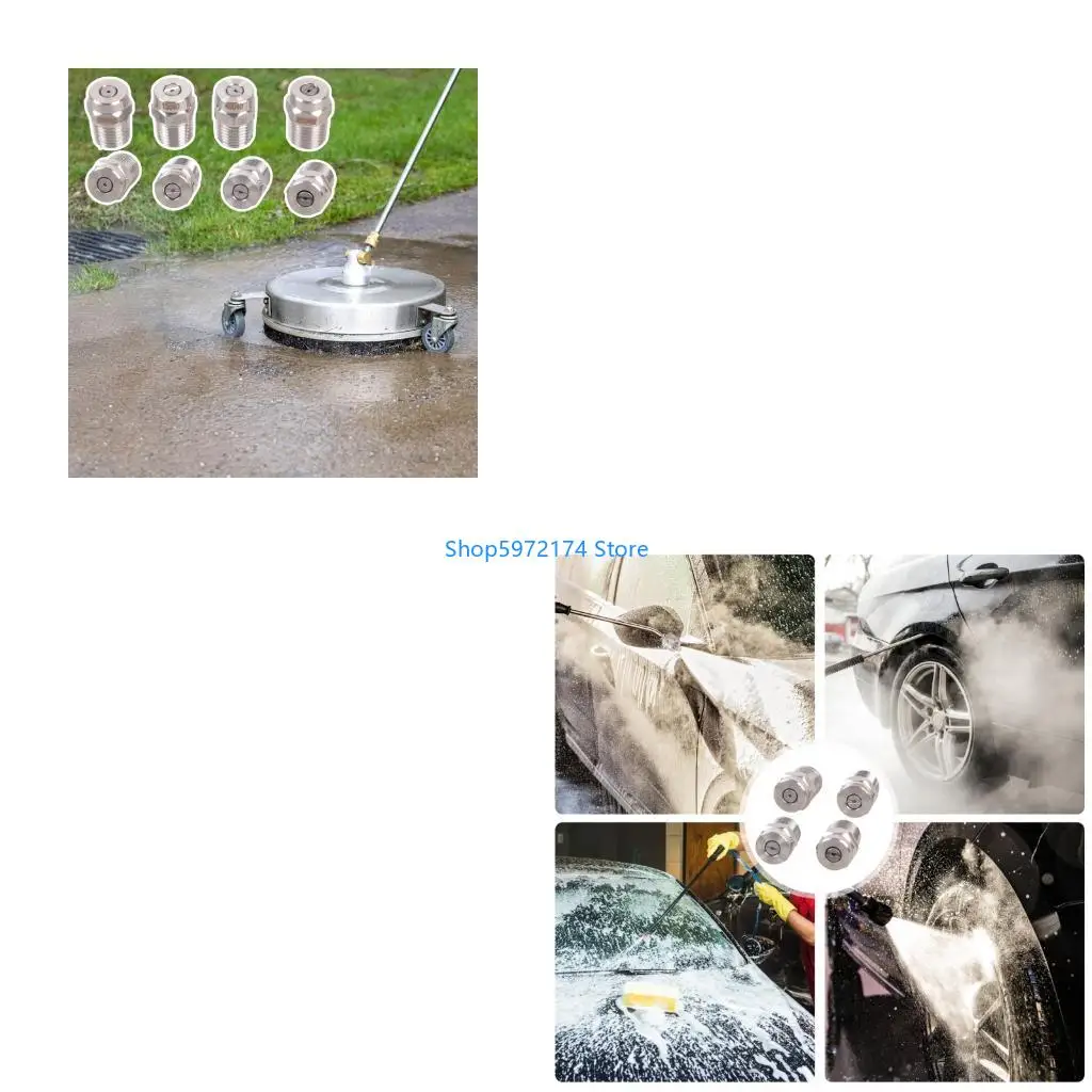 Y3NB Pack of 4 Professional Steel Nozzles for Efficient Cleaning Tasks Vehicle Maintenance