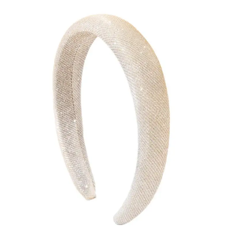 Neues Retro-Barock-Stil Super Funkelndes Voll-Diamant-Stirnband mit Breitem Rand Haaraccessoire für Frauen – Detail 5