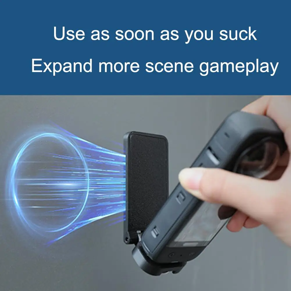 Magnetic Back Panel Bracket For Insta360 X5 X4 X3 Action Camera Desktop Stand With 1/4 Screw Multifunction Foldable Bracket Base view 5