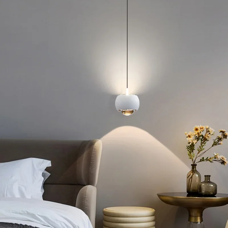 

Nordic Adjustable Height Pendant Lights Bedroom Bedside Living Room Pendant Lamp Aluminium Minimalist Home Decor Light Fixture