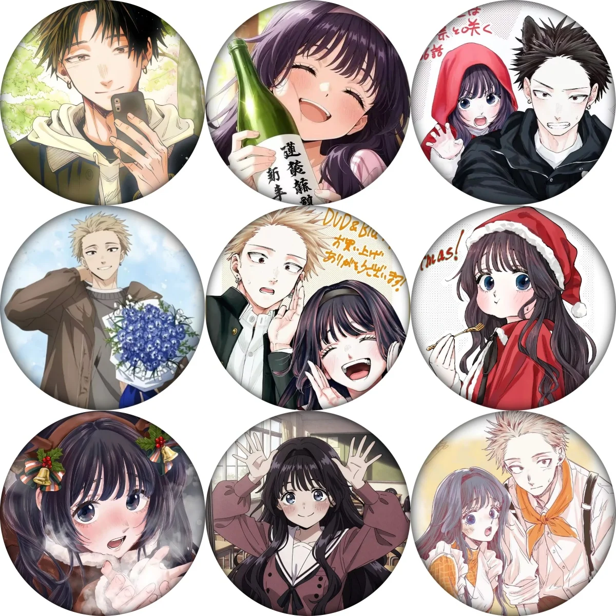 

The Fragrant Flower Blooms with Dignity Cosplay Badge Anime Brooch Pin Accessories For Clothes Backpack Decoration gift
