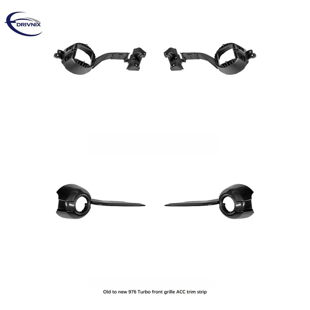 High Quality Front Bumper Grille ACC Trim With Bracket Upgrade For 17‑23 Porsche Panamera 971 To 976 Turbo Auto Upgrade Parts