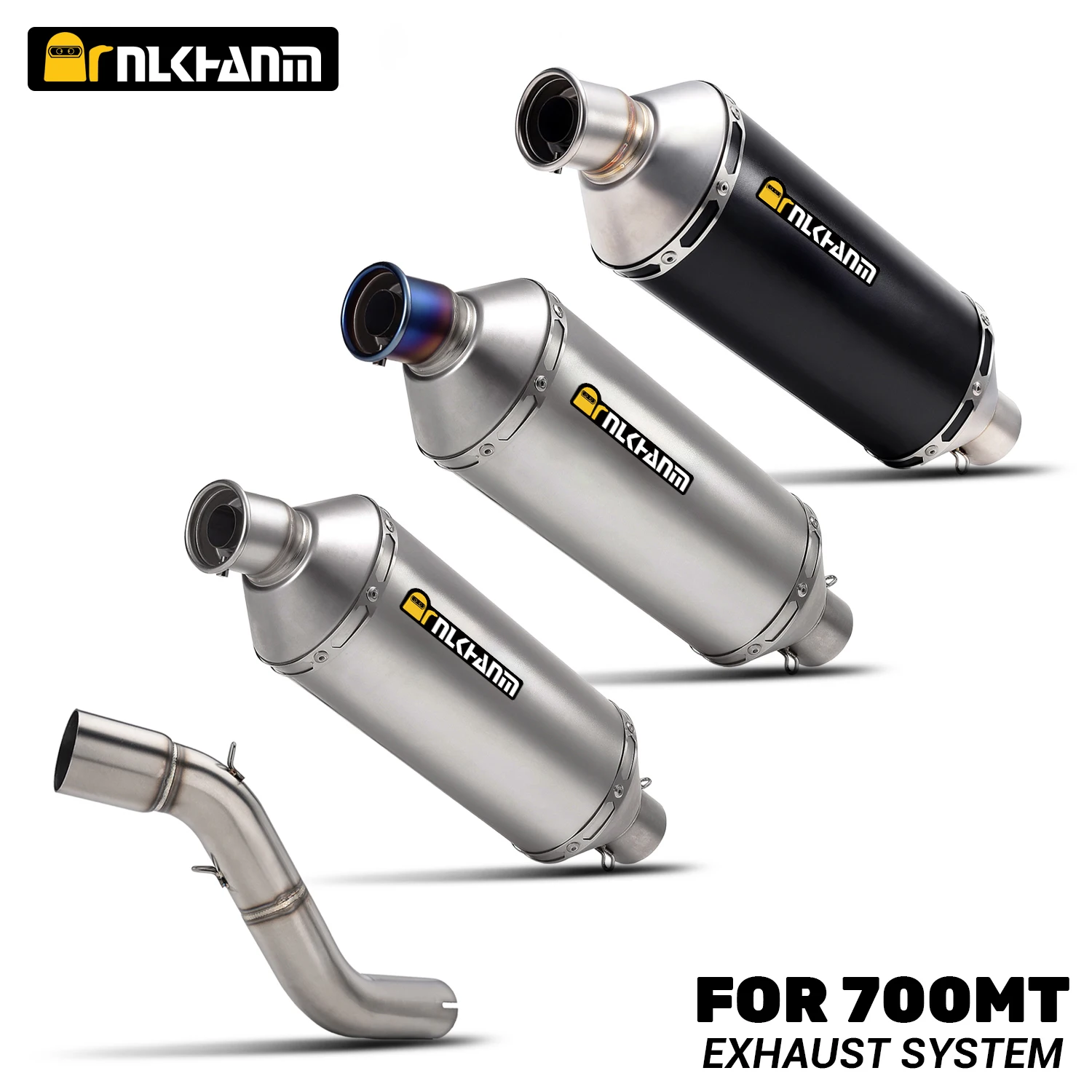 

700MT 700 MT Motorcycle Exhaust Escape Middle Mid Link Pipe Connecting 51MM off-road Moto Muffler for CF 700MT MT700