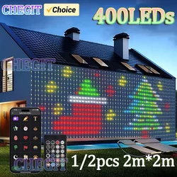 400LED Photos Display Christmas Curtain Lights Static and Dynamic Curtain String Lights Suitable for Bedroom Window Decoration