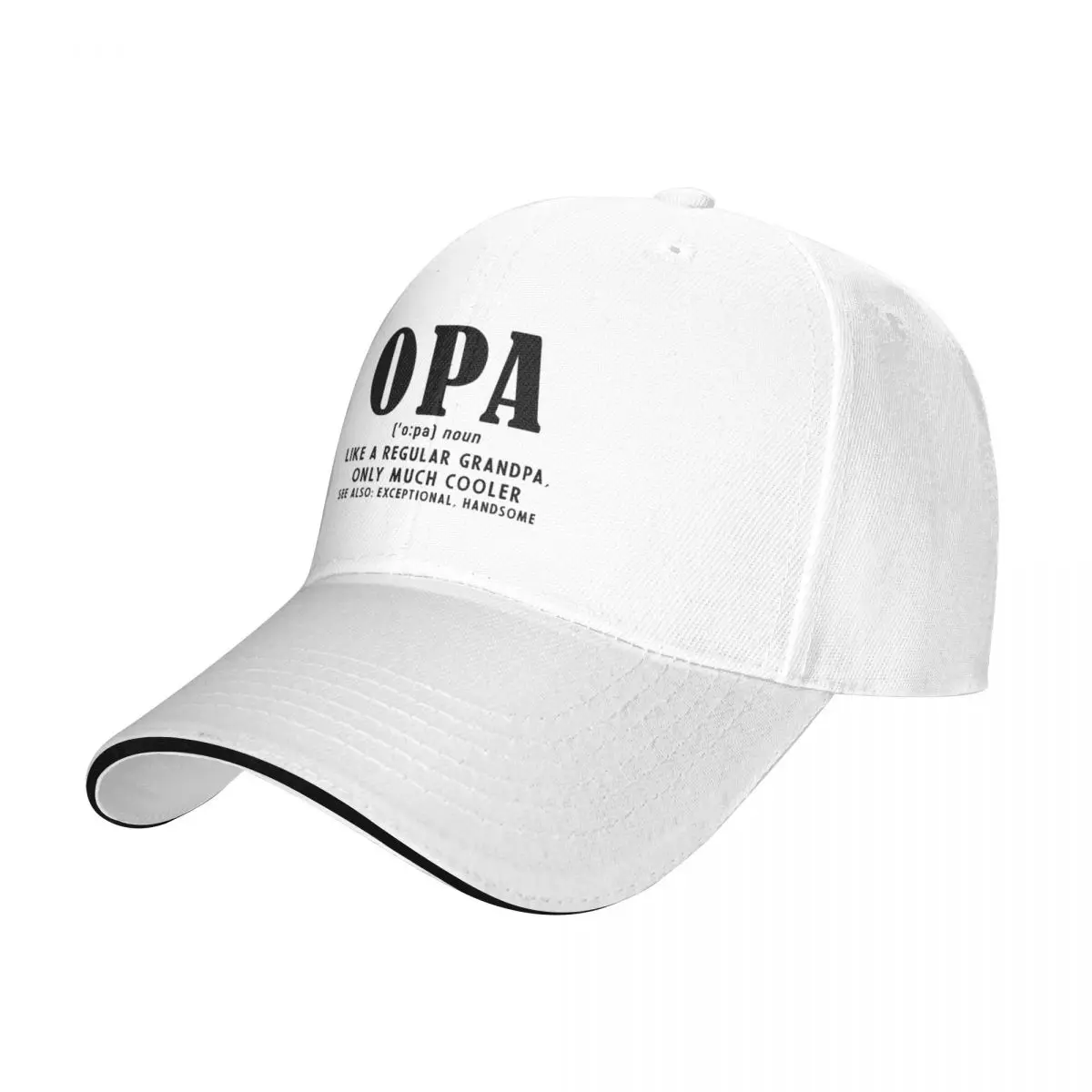 Opa Like A Regular Grandpa Only Much Cooler Gift for Grandpa, papa , Mens Baseball Cap Hip Hop Anime hiking hat Woman Hats Men's