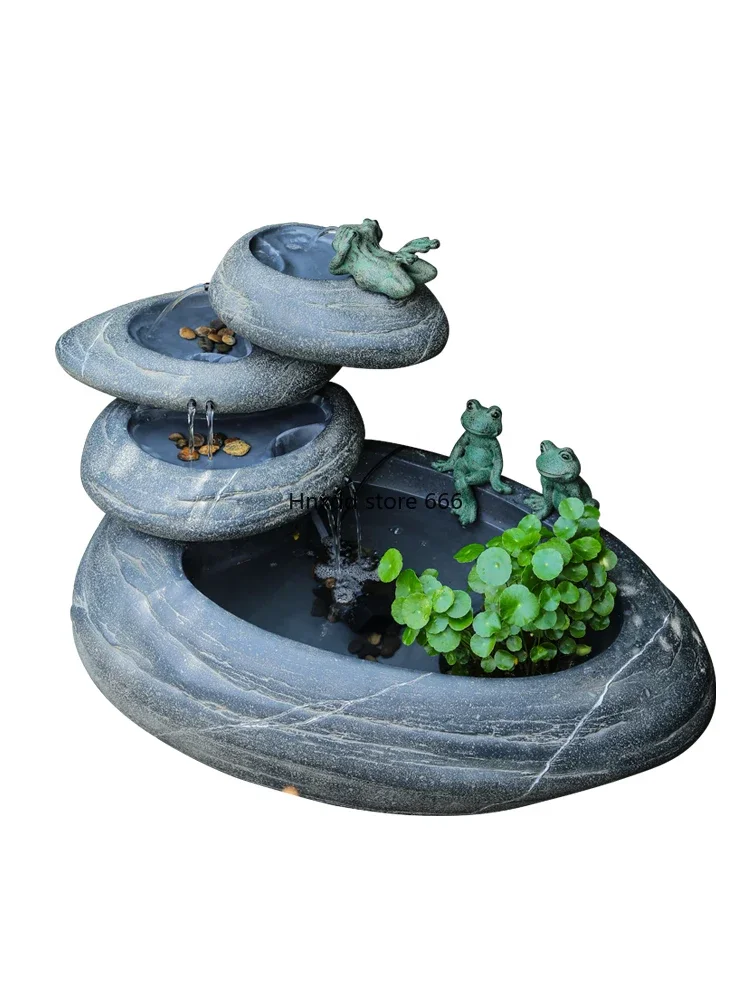 Outdoor water ornaments landscape fish pond new Chinese balcony courtyard landscaping decoration