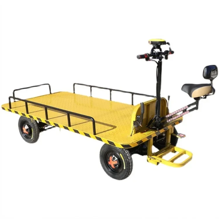 Platform Trolley With Handle Trolley Cart With Big Wheels Cart Carrying Capacity Of 1 Ton