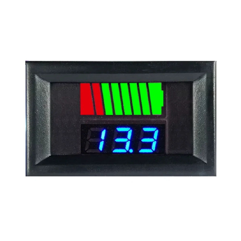 12V 24V 36V 48V 60V Car Battery Charge Level Indicator Lithium Battery Capacity Meter Tester Display LED Tester Voltmeter