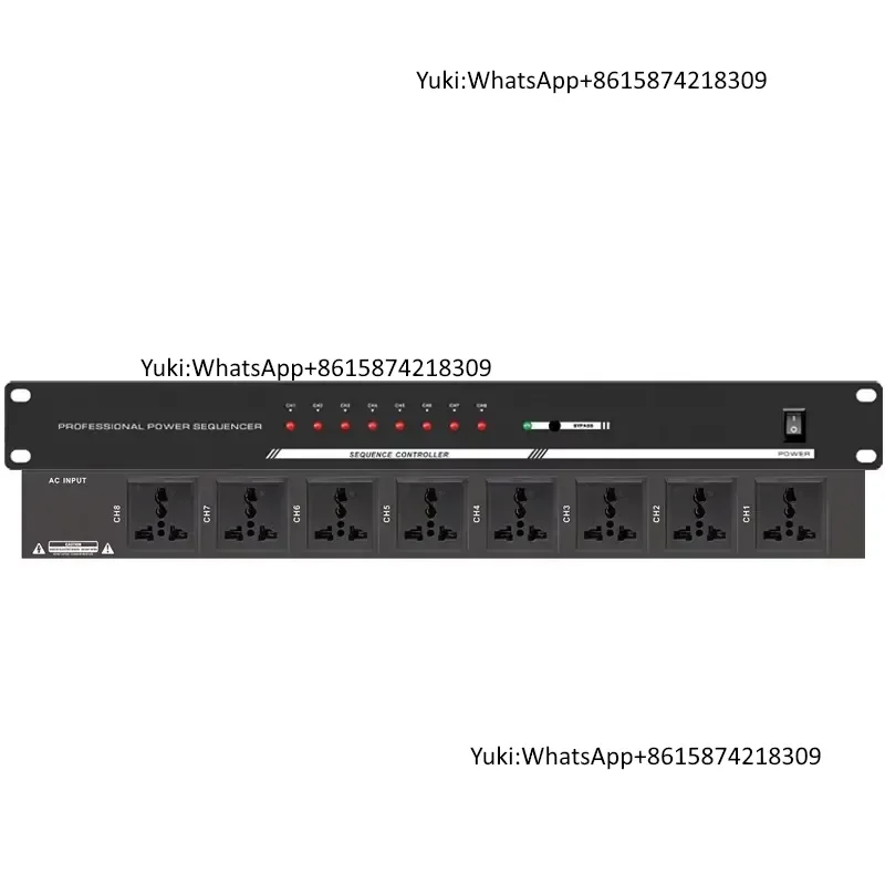 Xtuga CX Series 8 Outlet Professional Audio Video Lighting Surge Protector Rack Mount Power Supply Regulator Sequence