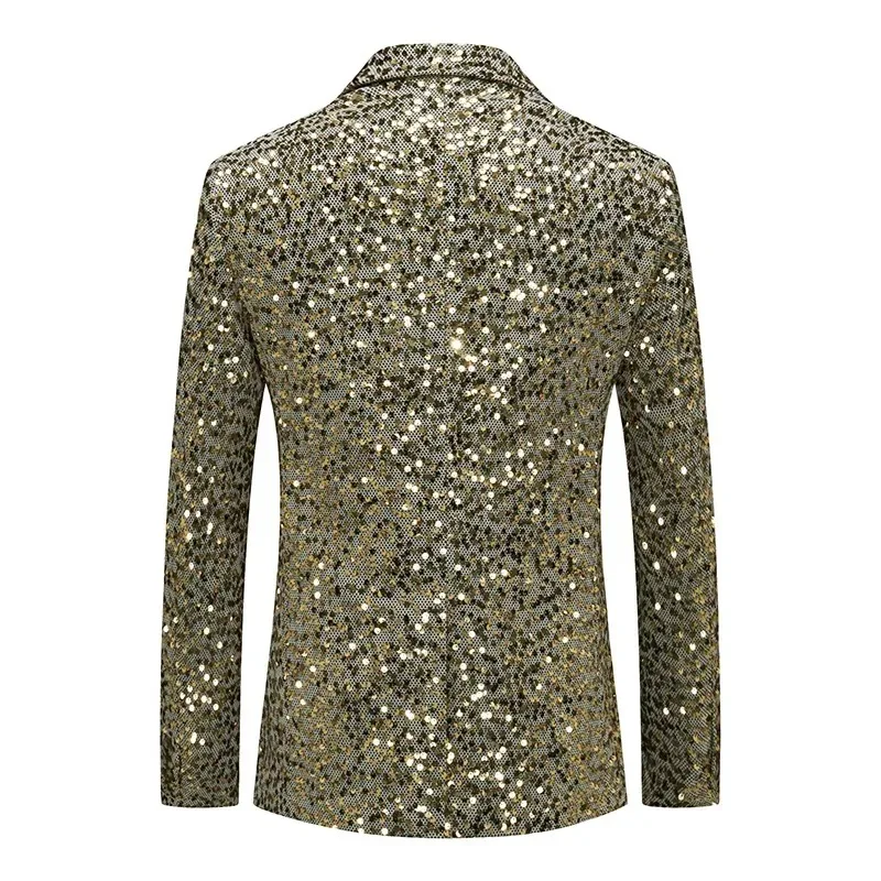 Men's Clothing Nightclub Ball Shiny Wedding Party Set Jacket Men's Stage Singer Suit Top