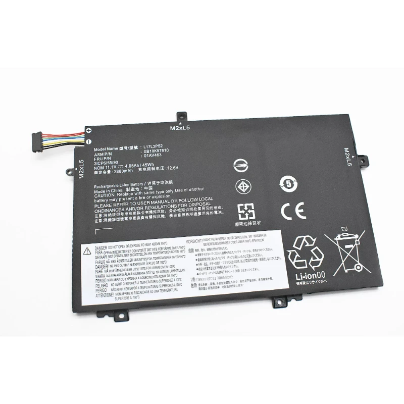 Lithium Ion Laptop Replacement Battery L17L3P52 01AV463 SB10K97610  For Lenovo ThinkPad  L480 L470 R580 L580  Series 45Wh