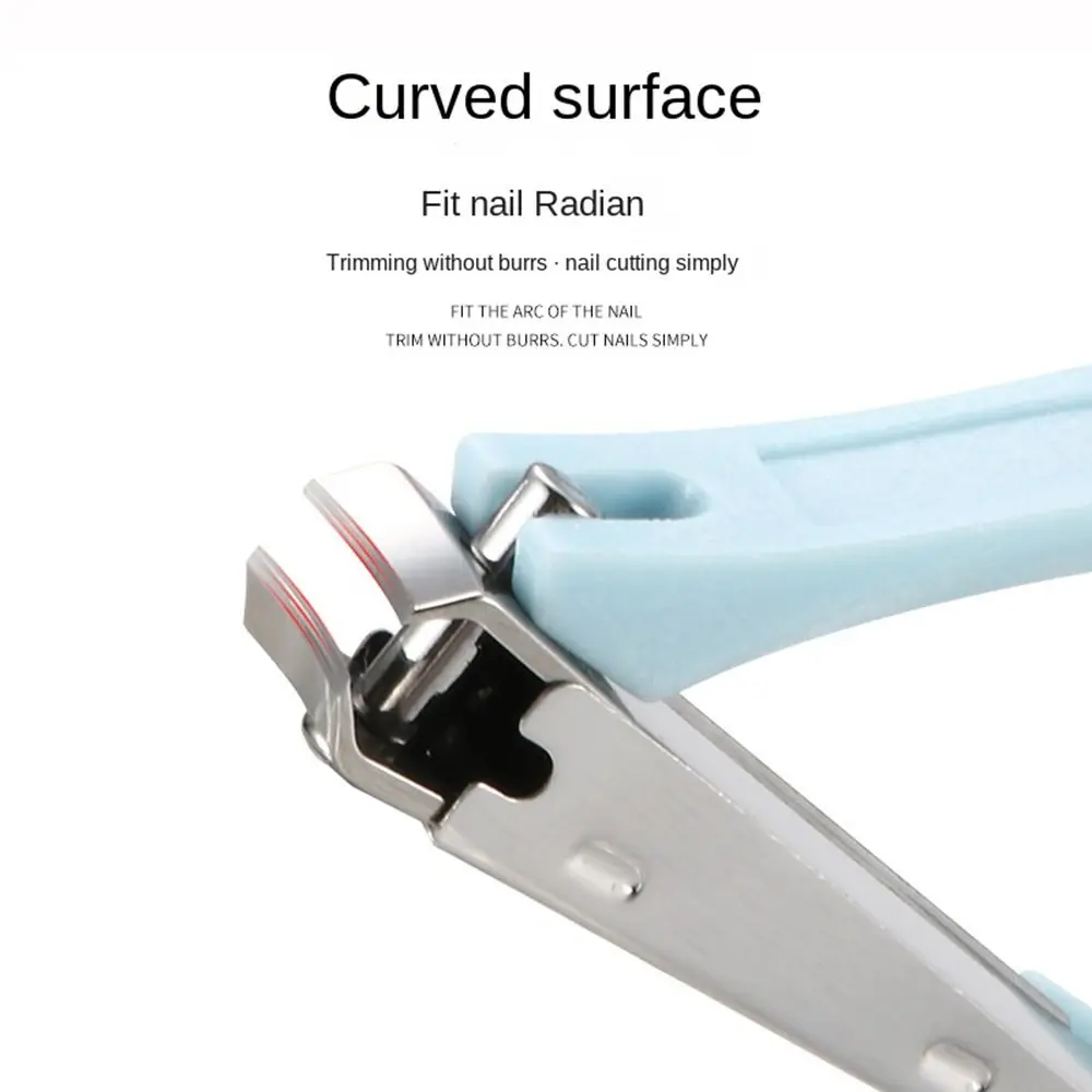 Stainless Anti-Splash Nail Clipper Durable Curved Surface Nail Clipper Wide Jaw Opening Cleaner Fingernail Clipper Household