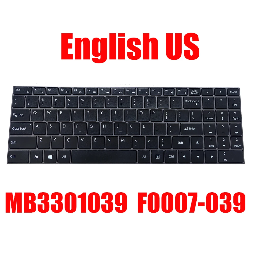 

Клавиатура ноутбука MB3301039 F0007-039 Английская США Черная без подсветки Новая
