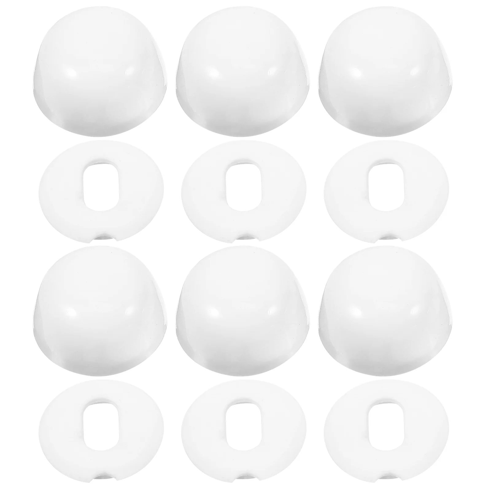 

6pcs Anchor Screw Decorative Cover Toilet Supplies Replacement Universal Strong ABS Wear Resistant Bathroom Accessories Screw