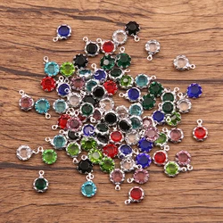 10Pcs 7X9mm 8 Color New Product Stainless Steel Round Flower Charms Pendant DIY Bracelet Necklace For Jewelry Making Accessories