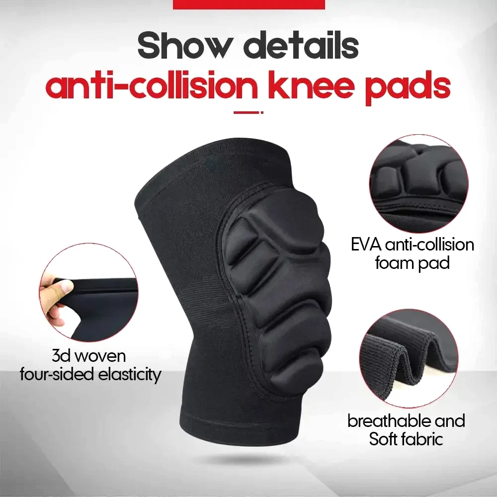 1Pair Protective Knee Pads Elbow Sleeves Guard,Thick Sponge Anti-slip,Collision Avoidance Sport Protective Kneepad Skate Soccer