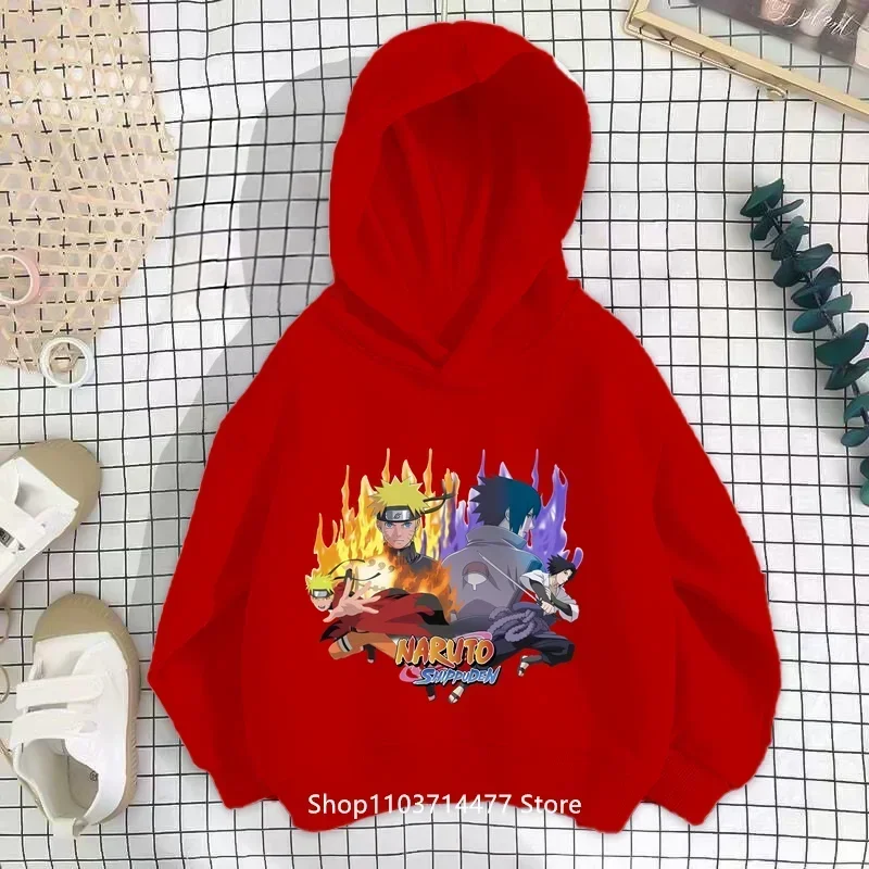 2024 Anime hoodie anak-anak hoodie katun animasi untuk anak laki-laki dan perempuan usia 3-14t