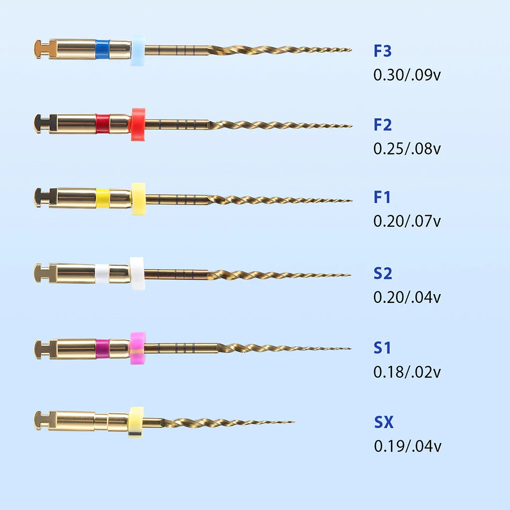 Dental Gold Flexible Feilen Endo Endodontische Wurzelkanal-Rotationsfeilen 21/25/31mm für Motoranwendung NiTi Zahnmedizinische Instrumente AZDENT – Detail 8