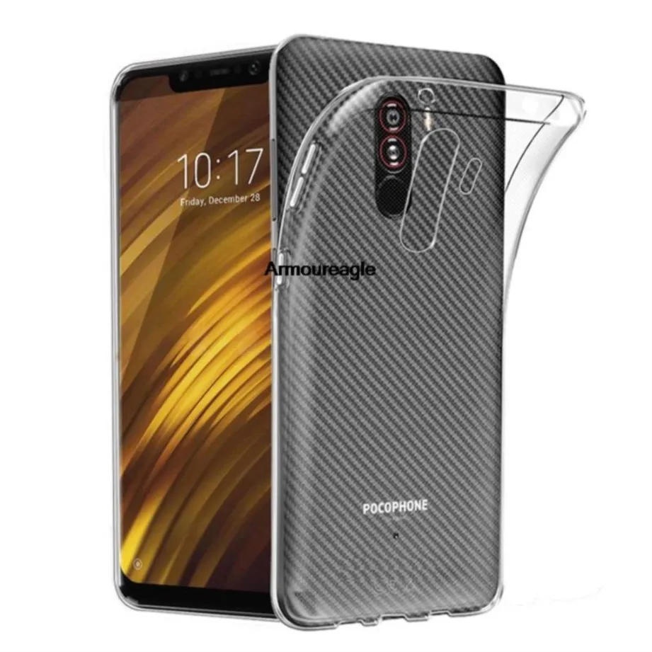 for xiaomi pocophone f1 case ultra slim tpu protective capa on xiami poco phone f1 pocof1 soft clear silicone back phone cover