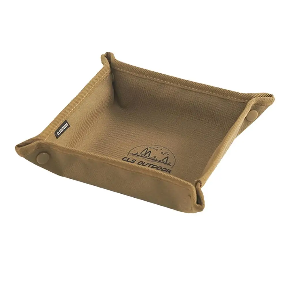 Tragbares, faltbares Camping-Aufbewahrungstablett, quadratisches Desktop-Organizer-Tablett für den Außenbereich, multifunktionale Aufbewahrungsbox für Schlüssel und kleine Gegenstände – Detail 1