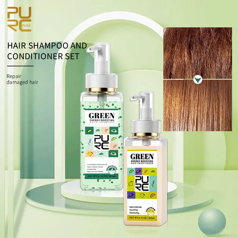 

PURC Sulfate Free Hair Growth Shampoo Conditioner Anti-Hair Loss Scalp Treatment Smoothing Repair Damaged Hair Care Products