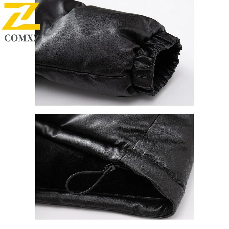 COMXZ الحد الأدنى معطف الحشو سميكة الوقوف طوق العمل الدافئ يندبروف مبطن سترة السفر الباردة برهان الرجال القطن وسادة مبطنة