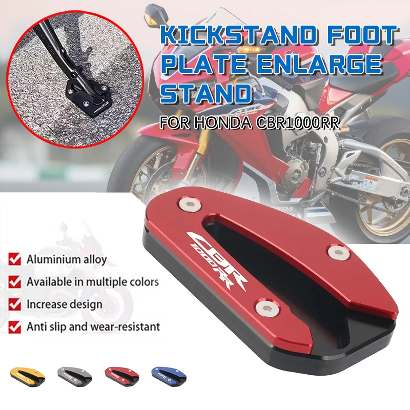 

Motorcycle CNC Kickstand Foot Side Stand Extension Pad Support Plate Enlarge Stand For HONDA CBR1000RR CBR 1000RR CBR1000 RR