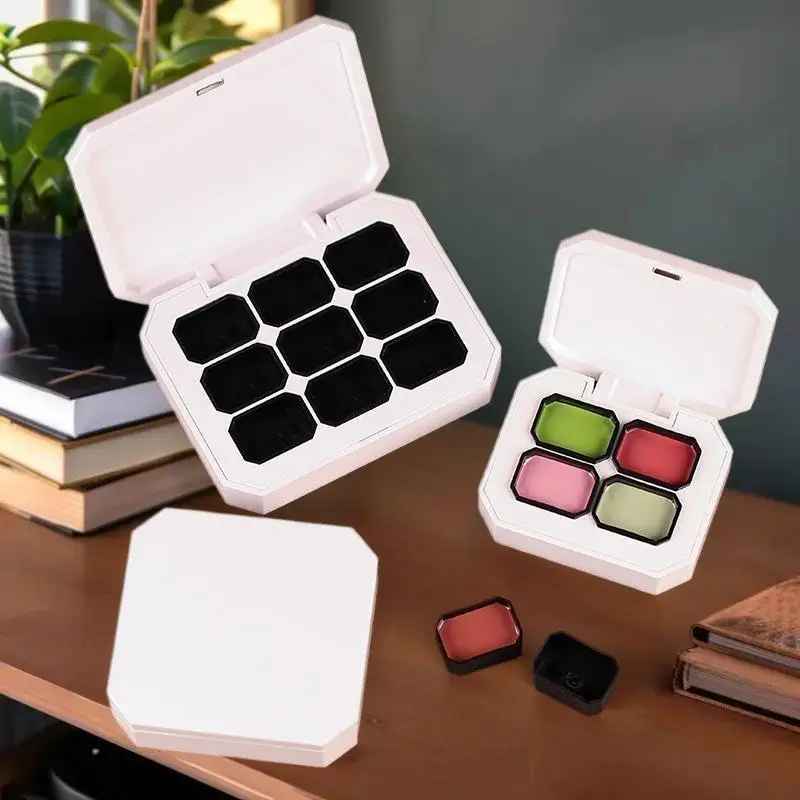 4/6/9/12-Grid صندوق تخزين مغناطيسي فارغ: منظم احترافي لأدوات تلميع الجل والأظافر