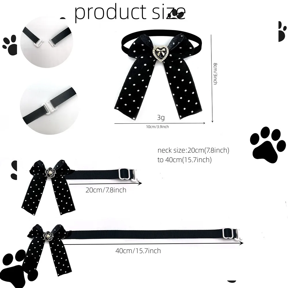 50/100 Pcs Delicate Dog Puppy BowTie Pet Dog Bowtie Polka Dot Style Neckties for Dogs Pets Grooming Accessories Pet Decoration