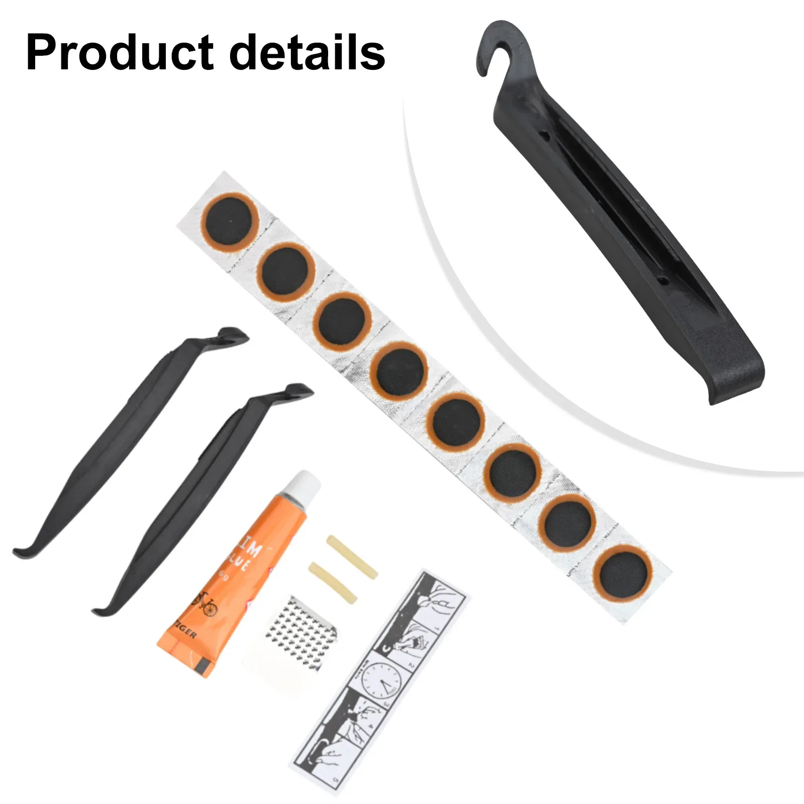 Bicycle Tire Repair Kits Bike Inner Tube Repair Tools Cycling Flat Tyre Repair Rubber Patch Glue Lever Free Cold Patch Sealant