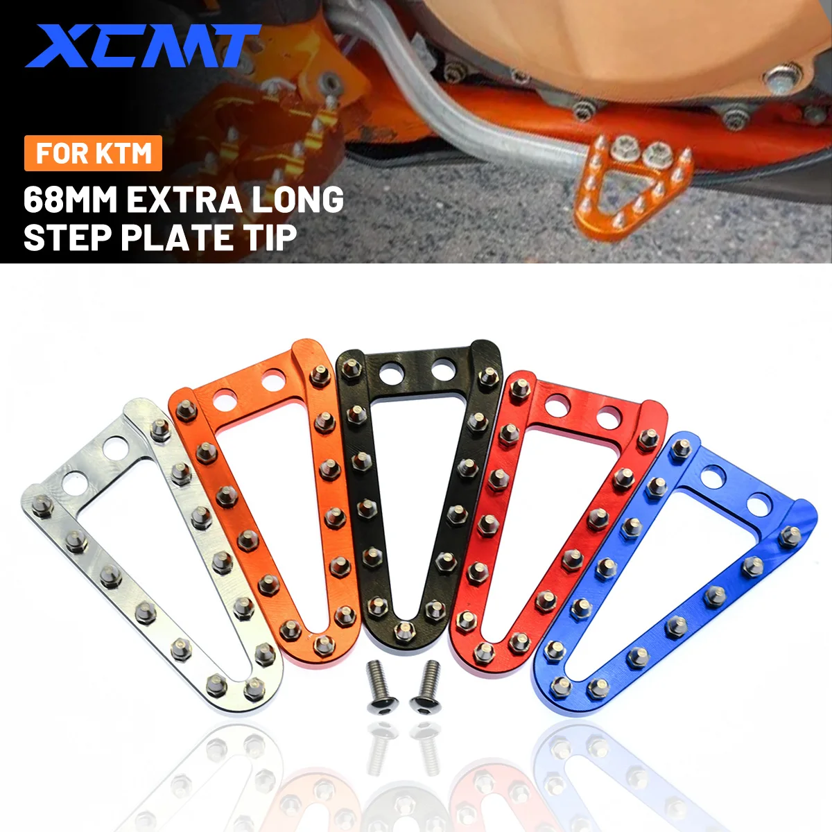 

68mm CNC Rear Brake Pedal Step Plate Tip For KTM SX SXF EXC EXCF XC XCF XCW XCFW TC TE 2008 2009 2010 2011 2012 2013 2014-2016