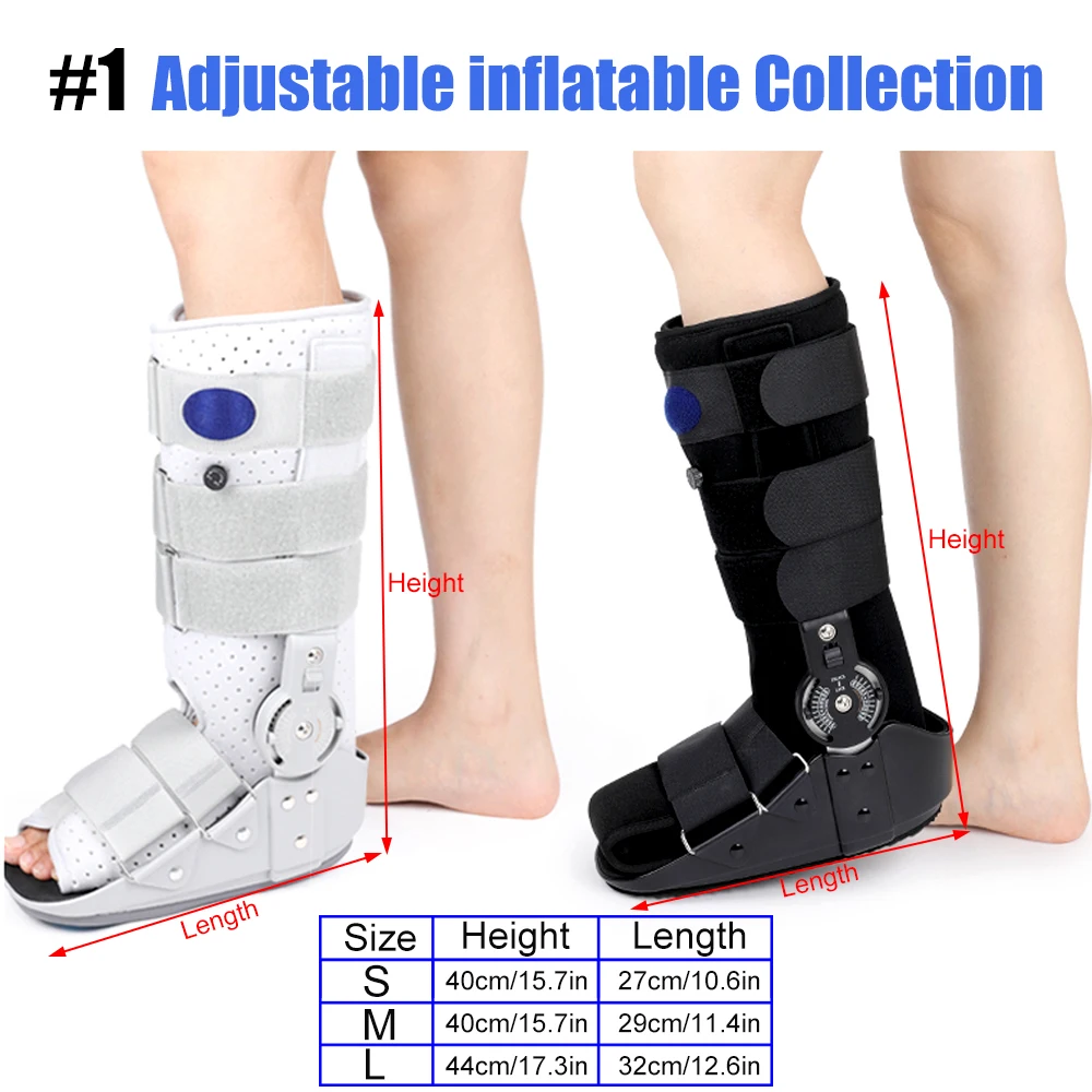 Walker Brace ROM Air Walking Fracture Boot with Air Pump Brace for Stabilizer Injured Foot Ankle Sprain Broken Toe Post Surgery