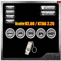 2024 Ksuite 2.80  Ktag 2.25  ECU Programming Car Truck Bike Tractros Boat repair software Fix RSA Error for K E S S V2 V5.017