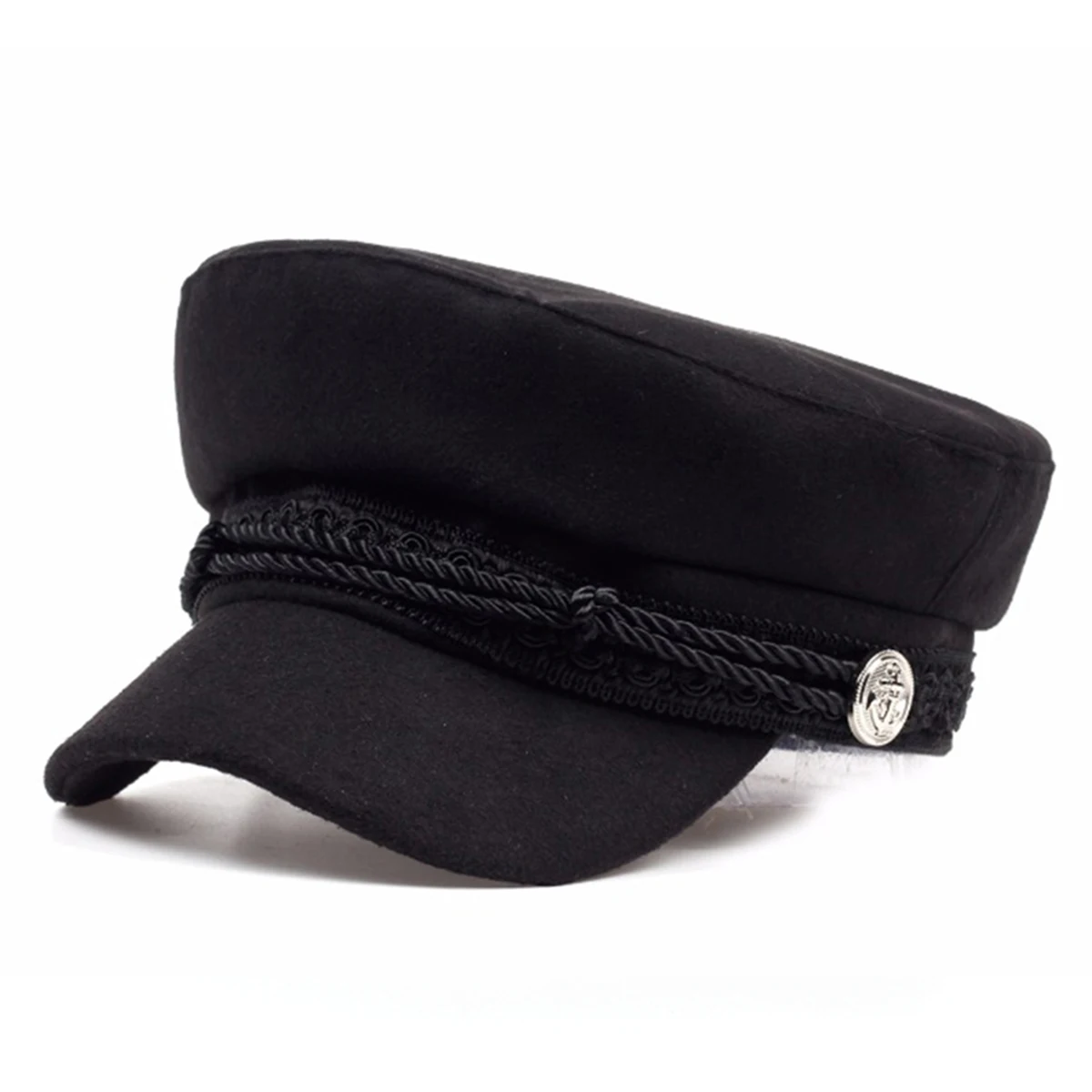Unisex Lace Style with Buckle Military Hats Flat Top Baseball Caps For Women Outdoor Sports Cadet Sunscreen Hat