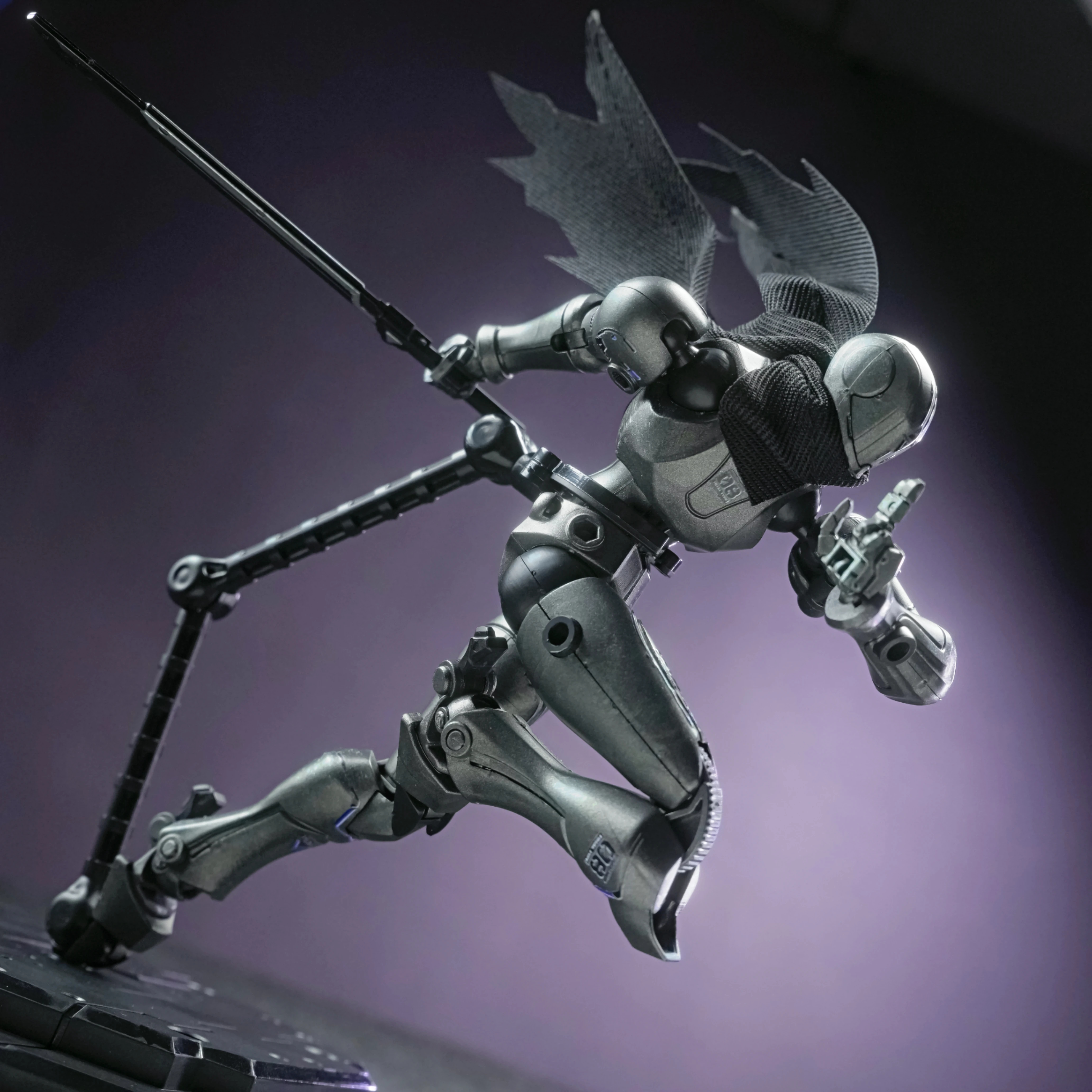 Clone 8 Mecha Model Figurine Matte Metal Paint High Mobility with Long Sword Stand Diorama Collectible Toys from China ABS Ma...