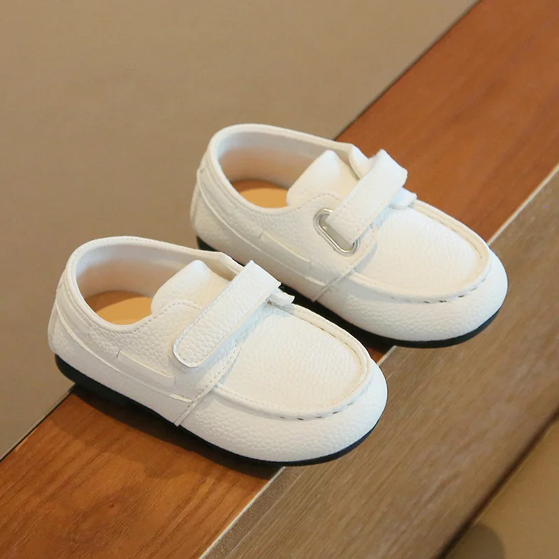 Zapatos 2026 Spring New Kids Leather Shoes Retro Versatile Girls' Loafers Simple Comfort Boys' Flat Casual Shoes Лоферы Женские