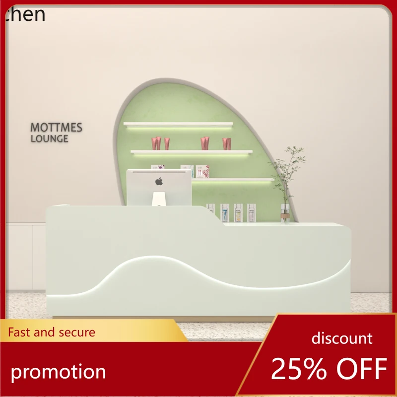 

HT simple beauty salon checkout page clothing store oral bar art training class company reception table