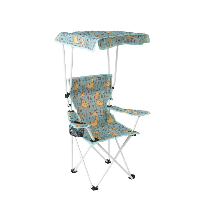 

Outdoor Products Folding Chair Single with Ceiling Armchair Beach Chair Portable Camping Oxford Fishing Chair