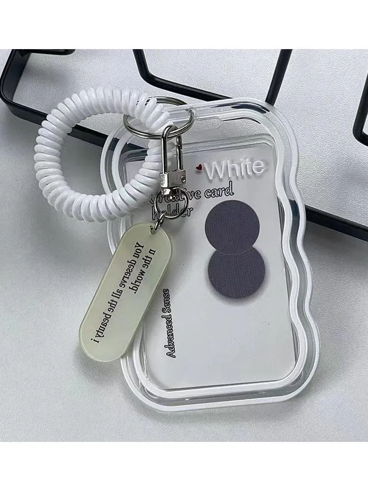 Porte-carte Photo Kpop au Design créatif, porte-carte Transparent, porte-clés, manches Photo, carte de Bus, étui pour carte d'étudiant, protection Photo