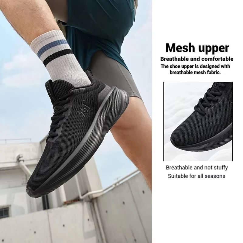 361 Degrees Fengye 5.0 Male Running Shoes Wear-resistant Comfortable Lightweight  Shock Absorb Breathable Men Sneaker 672542210F