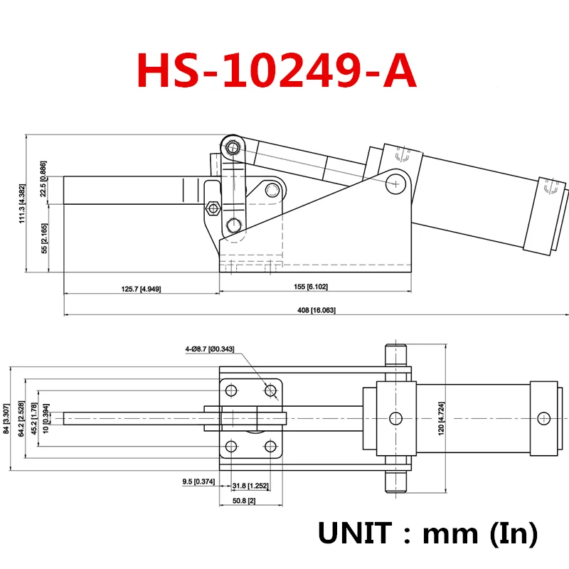 GH-10249-A WDC CH 10249A Pneumatic Power Clamps air Powered Clamp Pneumatic Toggle Clamp 10249