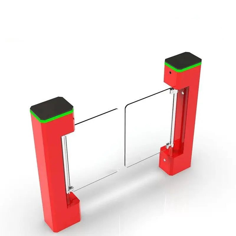 

Supermarket automatic one-way induction door square column swing gate one-way induction door office clock in shopping ma