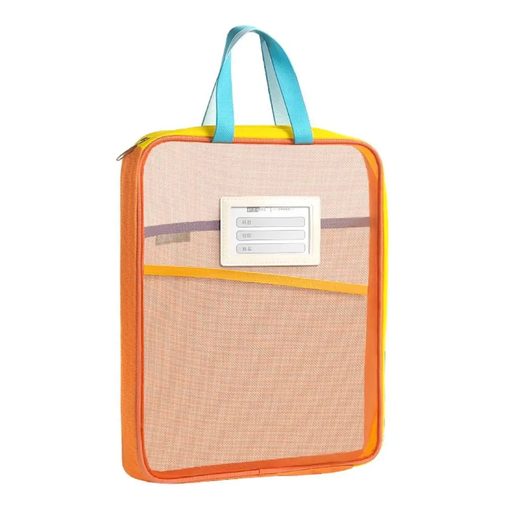 

Lightweight Dopamine Test Paper Storage Bag Visible 3Layer Kids Document Bag Thickened Large Capacity Zipper Mesh Bags Travel