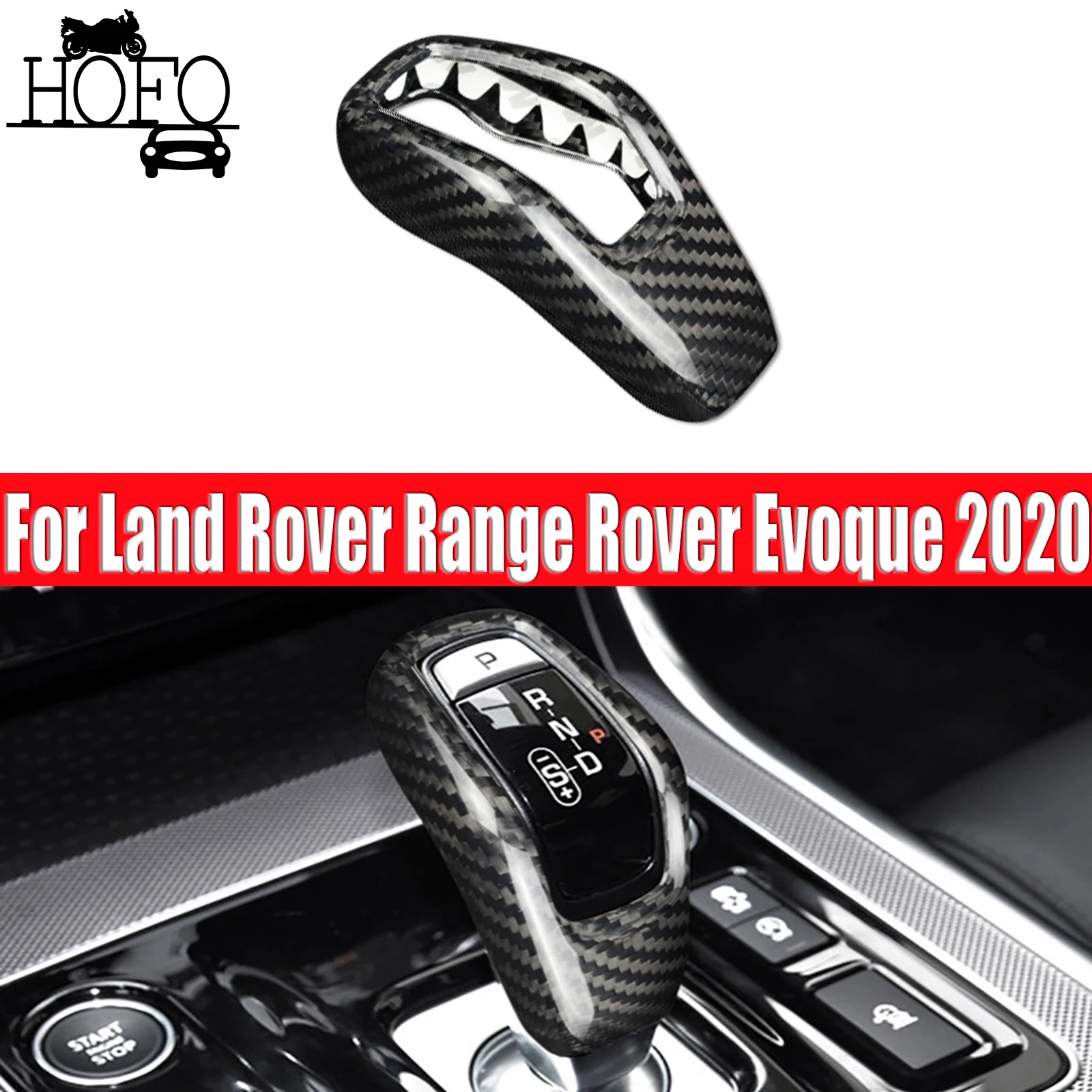 

Carbon Fiber Gear Shift Knob Cover Trim For Land Rover Range Rover Evoque 2020