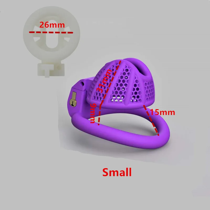 SDian Mesh Chastity Cage Light and Breathable Chastity Device Male Bondage Penis With 4 rings Sex Toys for Gay Men