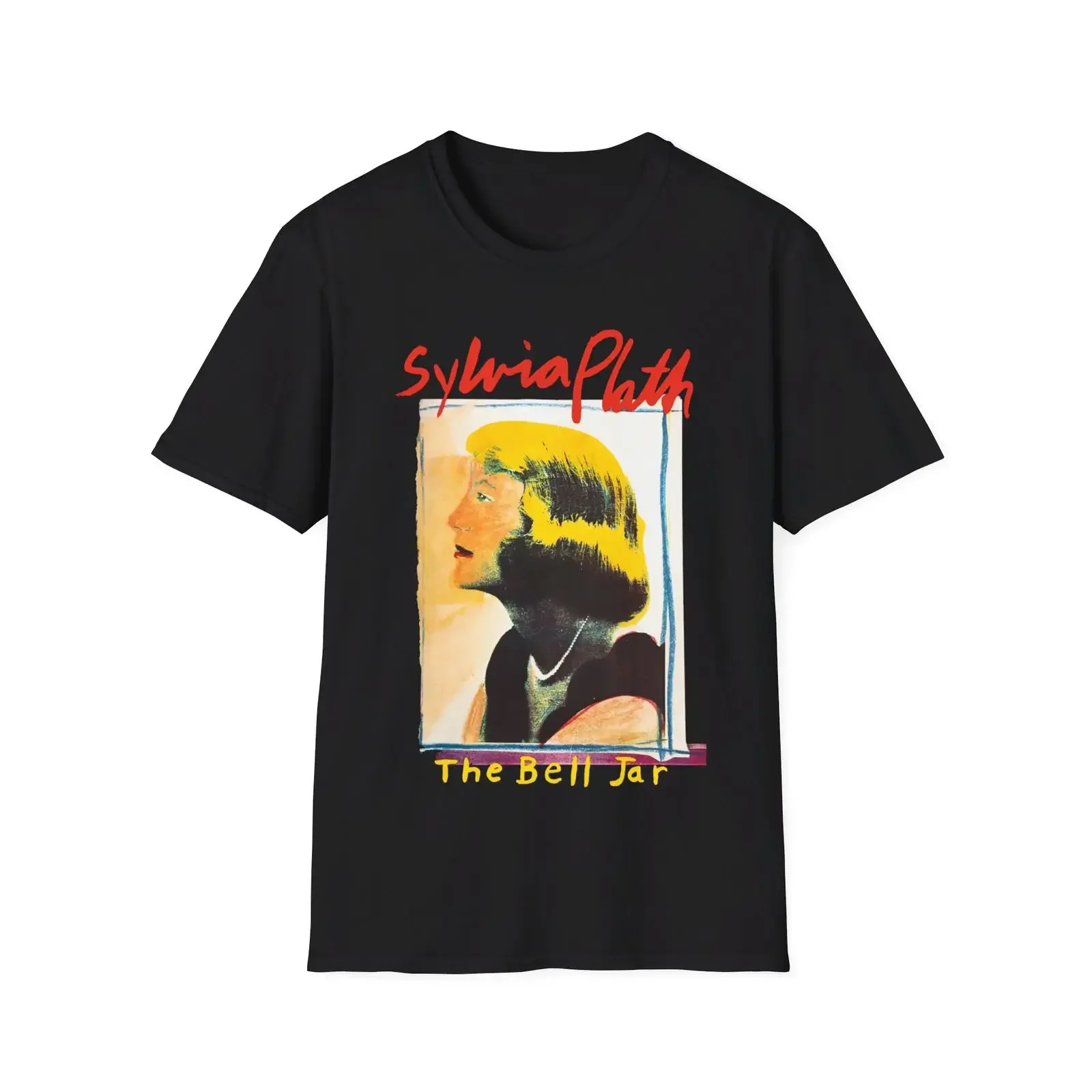 1963 book by sylvia plath the bell jar cover T Shirt vintage Washed Unisex Versatile homme Casual fashion Comfortable Slightly
