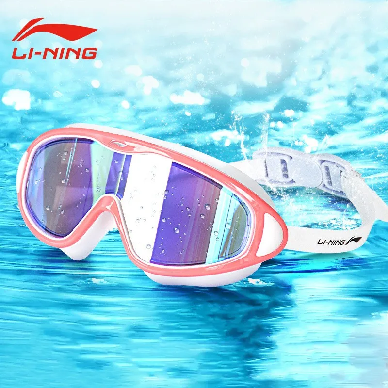 Outdoor Professional Silicone Swim Goggles Large Frame Waterproof Anti-Fog UV Protection Surf Eyewear Adjustable Diving Glasses