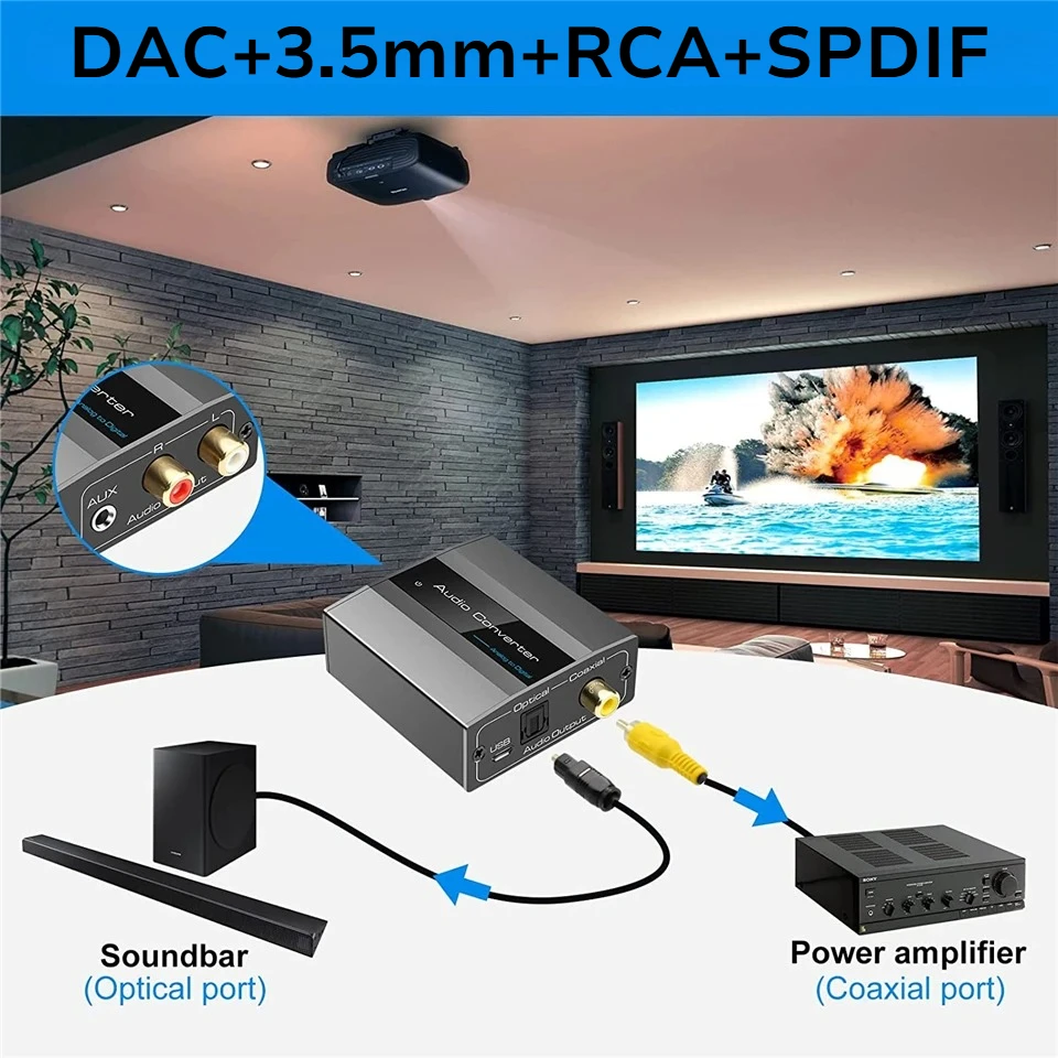 

Аналого-цифровой аудиоконвертер PCM L/R 3,5 мм Aux Jack Стерео аудио в оптический Toslink SPDIF Коаксиальный адаптер A в D audio