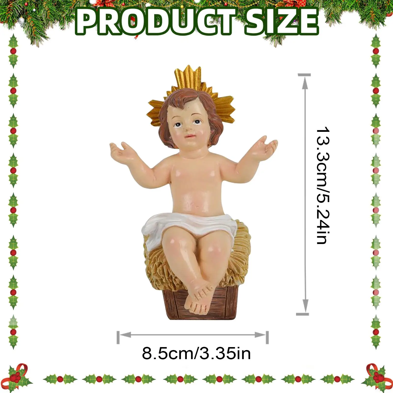 الطفل الصغير يسوع الراتنج الطفل يسوع مدير تحصيل تمثال المهد الزينة الكاثوليكية تمثال زخرفة المنمنمات ل